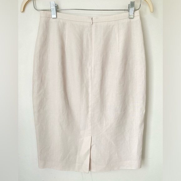 MaxMara Skirt Women’s 6 100% Linen Skirt Cream - Picture 2 of 8